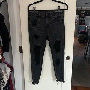 American Eagle Distressed Black Women's Jeans